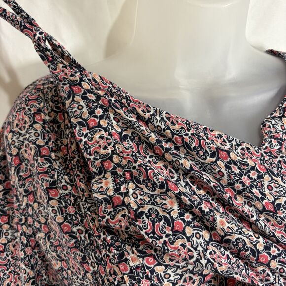 Westport Blouse Women's 1X Boho Floral Long Sleeve Button Front Tunic Top - Picture 11 of 16